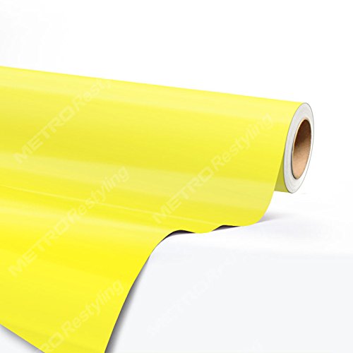 5ft x 55ft (275 Sq/ft) Hexis MATTE LEMON YELLOW Vinyl Car Wrap Film | HX20108M Decals Hexis HX20108M-5-55
