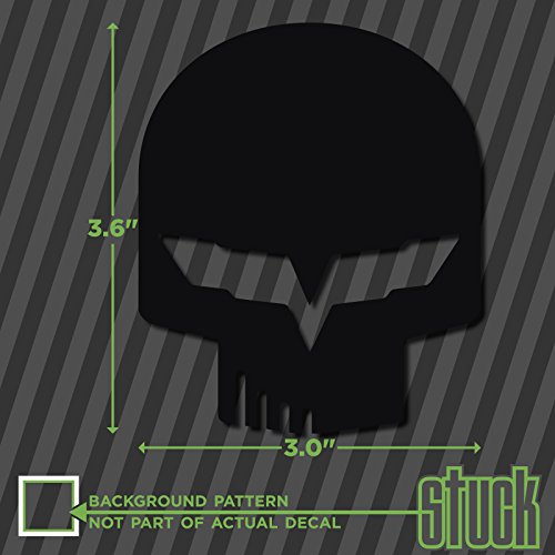 Jake Skull Solid Small - 3 x 3.6 - vinyl decal sticker corvette c6 c7 z06 Bumper Stickers, Decals & Magnets Stuck Vinyl Graphics 0028_03