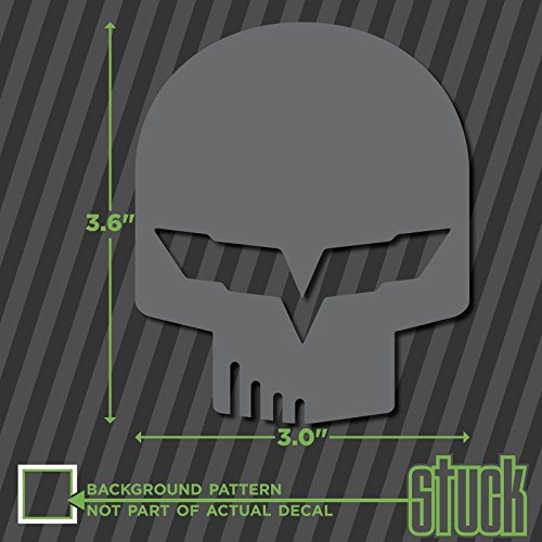 Jake Skull Solid Small - 3 x 3.6 - vinyl decal sticker corvette c6 c7 z06 Bumper Stickers, Decals & Magnets Stuck Vinyl Graphics 0028_03
