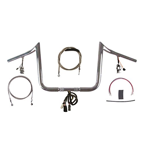 Hill County Customs 1 1/4 Chrome 13 PrimeApe Prewired Handlebar Kit for 2008-2013 Harley-Davidson Road Glide, No Cruise, No ABS - PW-404318-RG08-R Handlebars Hill Country Customs PW-404318-RG08