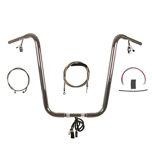 Hill County Customs 1 1/4 Chrome 20 Prewired Ape Hangers Kit for 2008-2013 Harley-Davidson Road Glide w/Cruise, w/ABS - PW-HC-11420C-RG08-RC-ABS Handlebars Hill Country Customs PW-11420C-RG08C-ABS