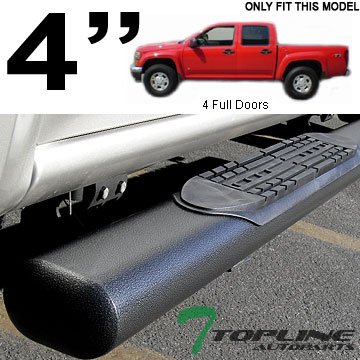 4 HAMMERED BLK SIDE STEP NERF BARS RUNNING BOARD 04-12 COLORADO/CANYON CREW CAB Nerf Bars Topline_autopart sbhd-colo04cc-4-sb-001