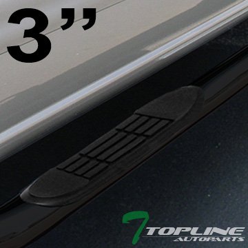 3 HD BLK SIDE STEP NERF BARS RUNNING BOARDS W 09+ CHEVY TRAVERSE/07+ GMC ACADIA Nerf Bars Topline_autopart sbhd-trav07-bk-wb-001