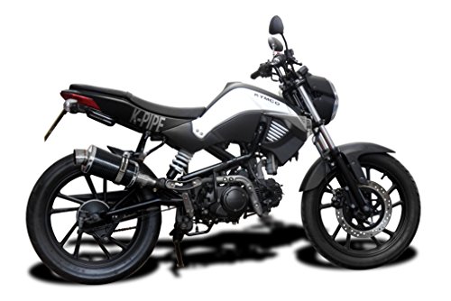 Kymco K-Pipe 9 Oval Carbon Fiber Silencer Delkevic US KIT03AQ Mufflers Delkevic KIT03AQ
