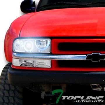 Headlight Assemblies Topline_autopart s1098-hlpk2hledcb+blksc+hidh18000k-001