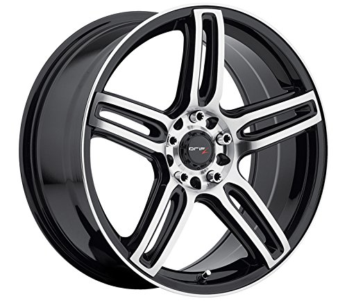 Drifz 307MB TECH R Mirror Machined Face and Lip Edge with Gloss Black Accents Wheel - (16X7) Car Drifz 307MB-6702342