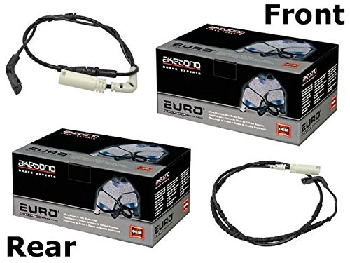 BMW e60 (04-07 6cyl) Brake Pad KIT Front+Rear CERAMIC Akebono Pads+Sensors Brake Pads AKEBONO EURO 44636664458