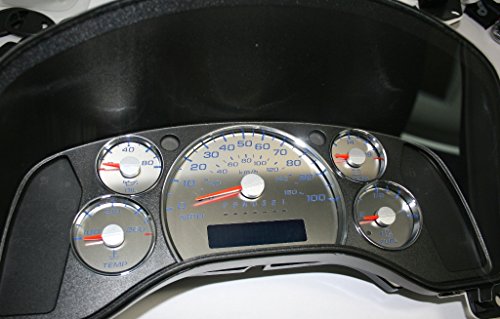 US Speedo SS GM 39B - Stainless Steel With Blue Numbers - Gas - for: GM Express Van Dash Accents US Speedo SS GM 39B