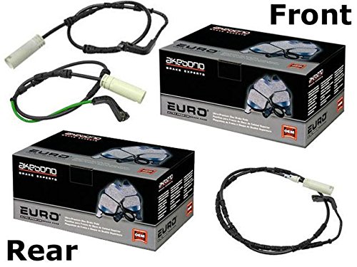 BMW e90 e92 M-3 Brake Pad KIT Front+Rear CERAMIC Akebono Pads+Sensors Brake Pads AKEBONO EURO 85136403656