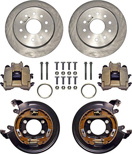 NEW CURRIE DISC BRAKE KIT, REAR PARKING BRAKE FOR BIG FORD NEW STYLE AXLE FLANGES, 11 ROTORS, CALIPERS, 5 X 4 1/2 & 5 X 4 3/4 BOLT PATTERNS, SOUTHWEST SPEED Brake Kits Southwest Speed CE-6012E6