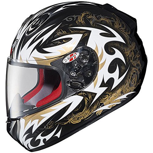 Joe Rocket Abyss RKT 201 On-Road Racing Motorcycle Helmet - MC-5 Black/Gold/White / X-Large Helmets Joe Rocket 122-955-SU-LTX