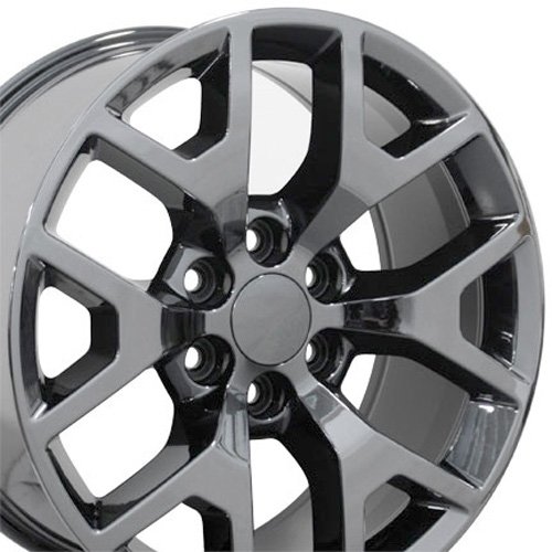 22 Fits GMC - Sierra 1500 Style Replica Wheels - PVD Black Chrome 22x9 SET Car OE Wheels LLC 9489726