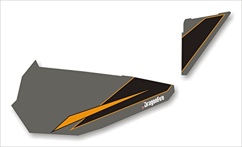 Dragonfire Titanium Matte Matallic Door Panel Graphics For Polaris RZR XP 1000 Decals Dragonfire 07-1105