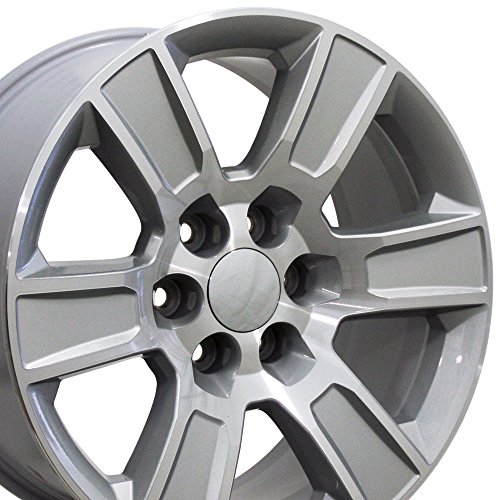 20 Fits Chevrolet - Sierra Style Replica Wheel - Silver Machined Face 20x9 Car OE Wheels LLC 9489765