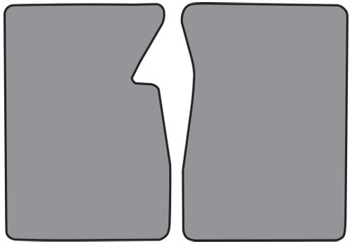 1977-1985 Dodge D150 2pc Complete Floor Mats - 857 Medium Gray / #82 4x4 Custom Fit Factory Fit - ACC 8718-160-1123379100