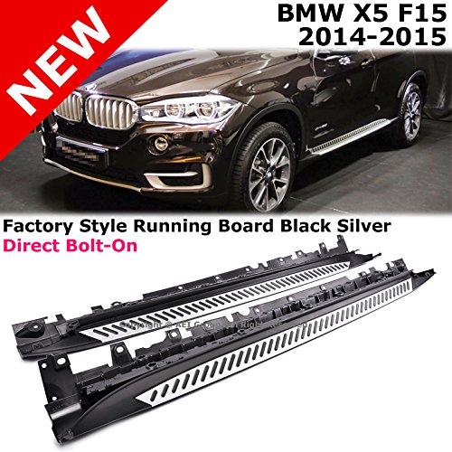 BMW X5 F15 14-15 Aluminum Side Step Running Board Nerf Bar Black Silver Running Boards Advan-Emotion 2-RB-BMF15