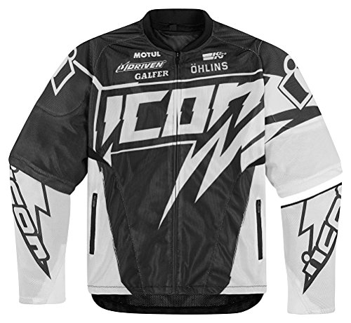 Icon Hooligan Spaztyk Mens Street Jersey White/Black MD Accessories ICON 2296875