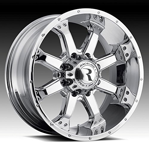 Raceline Assault 16 Chrome Wheel / Rim 5x5.5 with a 0mm Offset and a 106.5 Hub Bore. Partnumber 991C-68055-00 Truck & SUV Raceline 991C-68055-00