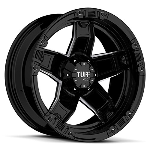 Tuff T10 17 Black Milled Wheel / Rim 6x135 & 6x5.5 with a -13mm Offset and a 106.1 Hub Bore. Partnumber T10GM6LM13N106 Car Tuff T10GM6LM13N106