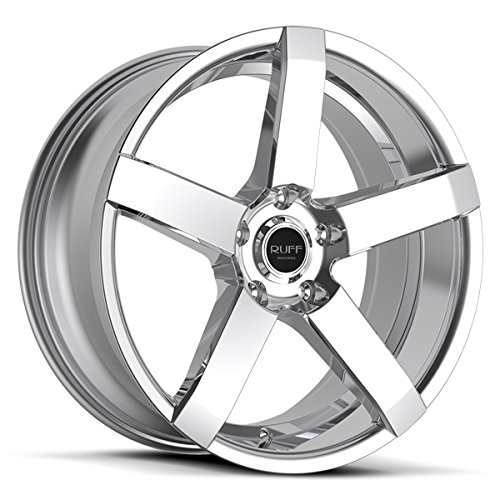 Ruff R956 18 Chrome Wheel / Rim 5x4.5 with a 35mm Offset and a 73.1 Hub Bore. Partnumber R956HK5F35C73 Car Ruff R956HK5F35C73