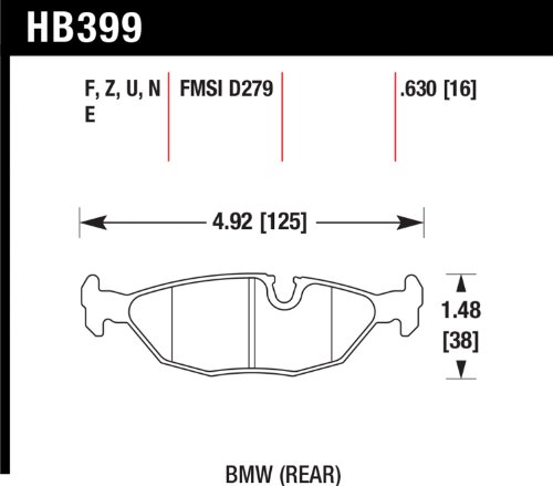 Brake Pads Hawk HB399R.630