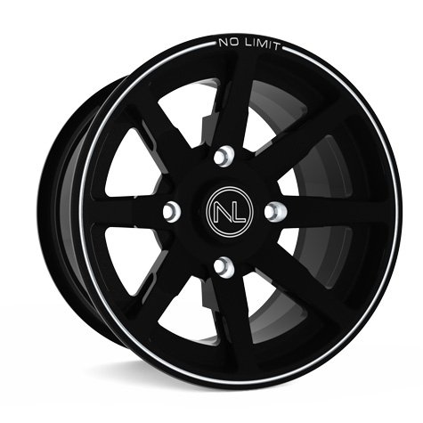 No Limit AE1001NL 12x8 Octane ATV Wheel in Standard Line Style for Honda, Yamaha, Kawasaki Brutforce - Gloss Black ATV & UTV No Limit AE1001NL