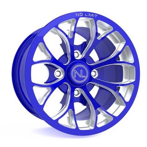 No Limit AK3608PN 12x8 Venom ATV Wheel in Positive Standard Style for Kawaski - Voo Doo Blue ATV & UTV No Limit AK3608PN