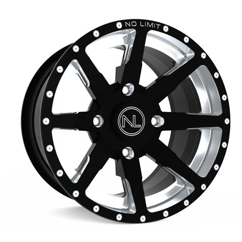 No Limit AH3601PB 14x8 Octane ATV Wheel in Positive Bullet Style for Kawaski - Gloss Black ATV & UTV No Limit AH3601PB