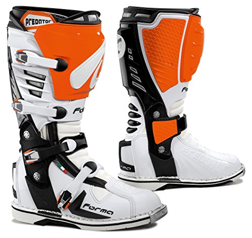 Forma Predator Offroad MX Motorcycle Boots Unisex White/Orange Boots FORMA FOPREOR44