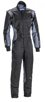 Sparco KS-5 Karting Suit (Black/Gray/Black, Size 130) Racing Apparel Sparco 002328NGRN130