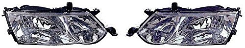 Fits 02 03 Toyota Solara Headlight Pair Set Both NEW Headlamp Driver and Passenger Headlight Bulbs Not OEM Replacement for 81150-AA050 and 81110-AA050