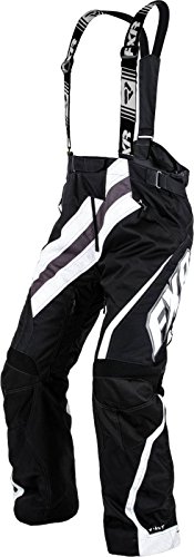 NEW FXR-SNOW X-SYSTEM ADULT NYLON/POLYESTER/WATERPROOF PANTS/BIBS, BLACK/WHITE, LARGE/LG Pants & Chaps FXR-SNOW 15166.10113