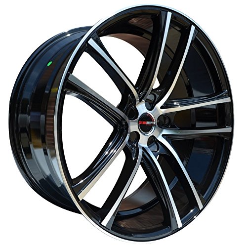 Zeba Wheels 20 Inch Staggered Zero Rims - Black With Machined Face Finish PCD 5X108 ET35/42 - Set of 4 Wheels GWG Wheels STG38G208510BLM5X108ET3542