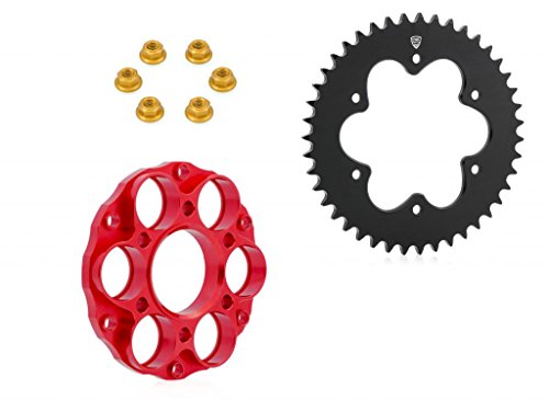 CNC Racing Sprocket-Carrier-Nuts Kit 40 Teeth Ducati MTS Multistrada 1200 Sprockets TOBY CNC.FC210R-CN610.Z40-DA388G
