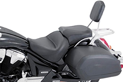 Mustang Seat Honda VT1300C Sabre Stateline & Interstate 10-14 Smooth Black Complete Seats Mustang Motorcycle Seats K489458