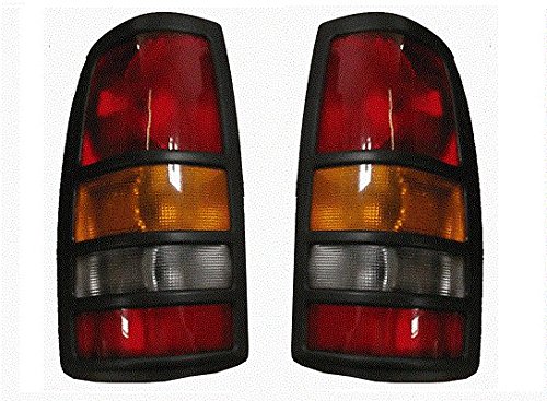 Fits 01 02 03 Chevrolet Silverado 3500 GMC Sierra 3500 Dually Pair Set Taillamp Taillight Rear 1 ton truck Driver and Passenger Tail Lights Not OEM Replacement for 19169019 and 19169020
