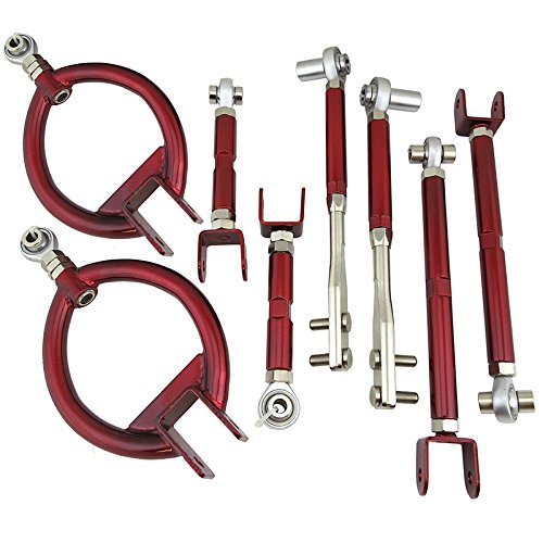89-94 240SX 180SX S13 300ZX Z32 REAR CAMBER RUCA + HA HIGH ANGLE TENSION + TRACTION + TOE SET Camber Caster Parts Godspeed ak-013 + AK-044 + AK-007 + AK-006