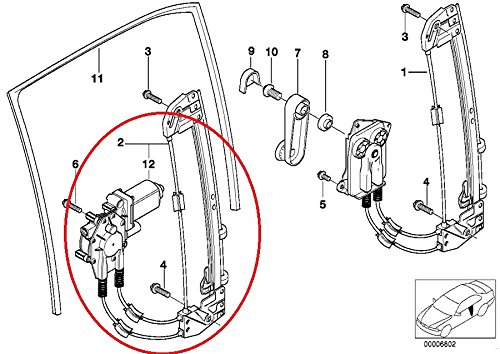 Power Window Regulators BMW 51358159835