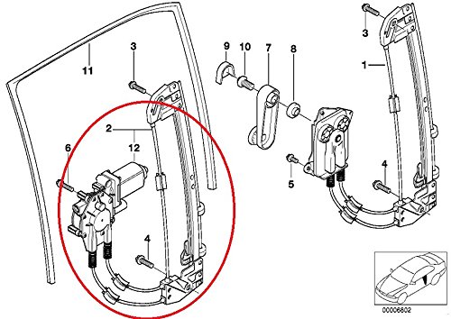 Power Window Regulators BMW 51358252430