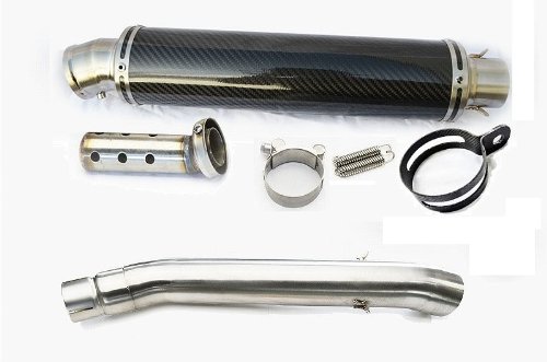 GSX1400 2005-2010 LCIPARTS Round Titanium carbon Slip-on Exhaust Mufflers LCIPARTS lciexrs-us0093