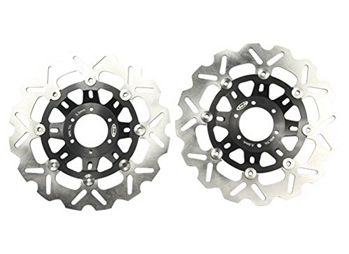 1 Pair Racing Sport Motorcycle Bearing brake rotor disc Fit for Honda NSR250RR (MC18.MC21.MC28) 250 88-98 FRONT - L / R Black Rotors Niree DSP2-1-050W-002
