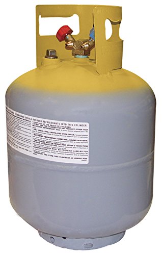 Mastercool (63010) Gray/Yellow Refrigerant Recovery Tank - 50 lb. Capacity Air Conditioning Line Repair Tools Mastercool 63010