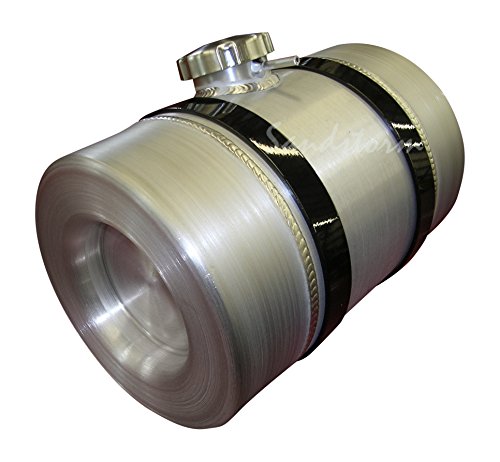 Sandstorm Motorcycle Auxiliary Fuel Tour Tanks 8x16 Center Spun Aluminum Gas Tank - 3.75 Gallons Baffle & Vent Tube- - Gas Caps BAM MFG R-816C-Tour