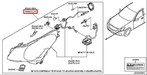 Headlight Assemblies Infiniti 26060-1NM0C