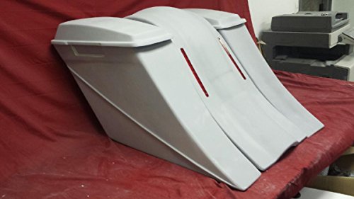 Body Parts USA - Harley Davidson 8 Stretched SaddleBags No Cut Outs, LED Lights Fender, Lids Saddle Bags Body Parts USA EPB0332