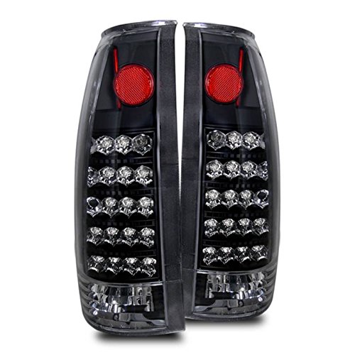SPPC Black LED Tail Lights For Chevy Full Size - Passenger and Driver Side Tail Light Assemblies SPPC 03-CF8898LEDJM