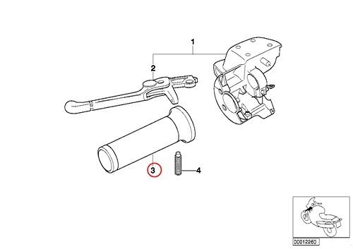 BMW Genuine Motorcycle Clutch Control Assembly Handlebar Handle Left R1200C R1200 Montauk R1200C Independent K1200LT Handlebars BMW BMW2335713