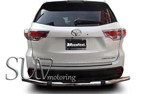 2014-2015 Toyota Highlander Rear Bumper Guard Single Tube Pintle Style Protector in Stainless Steel Bumper Guards Broadfeet RSTO73268SS