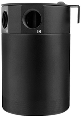 Mishimoto MMBCC-MSTHR-BK Black Compact Baffled 3-Port Oil Catch Can Oil Filters Mishimoto MMBCC-MSTHR-BK