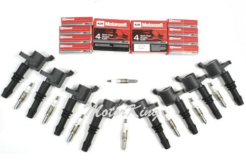 IC066 B255*8 DG511 02-08 Ford 8 Ignition Coil + 8 Spark Plug SP514 Explorer Sport Trac 02 03 04 05 06 07 08 Coils MotorKing IC066